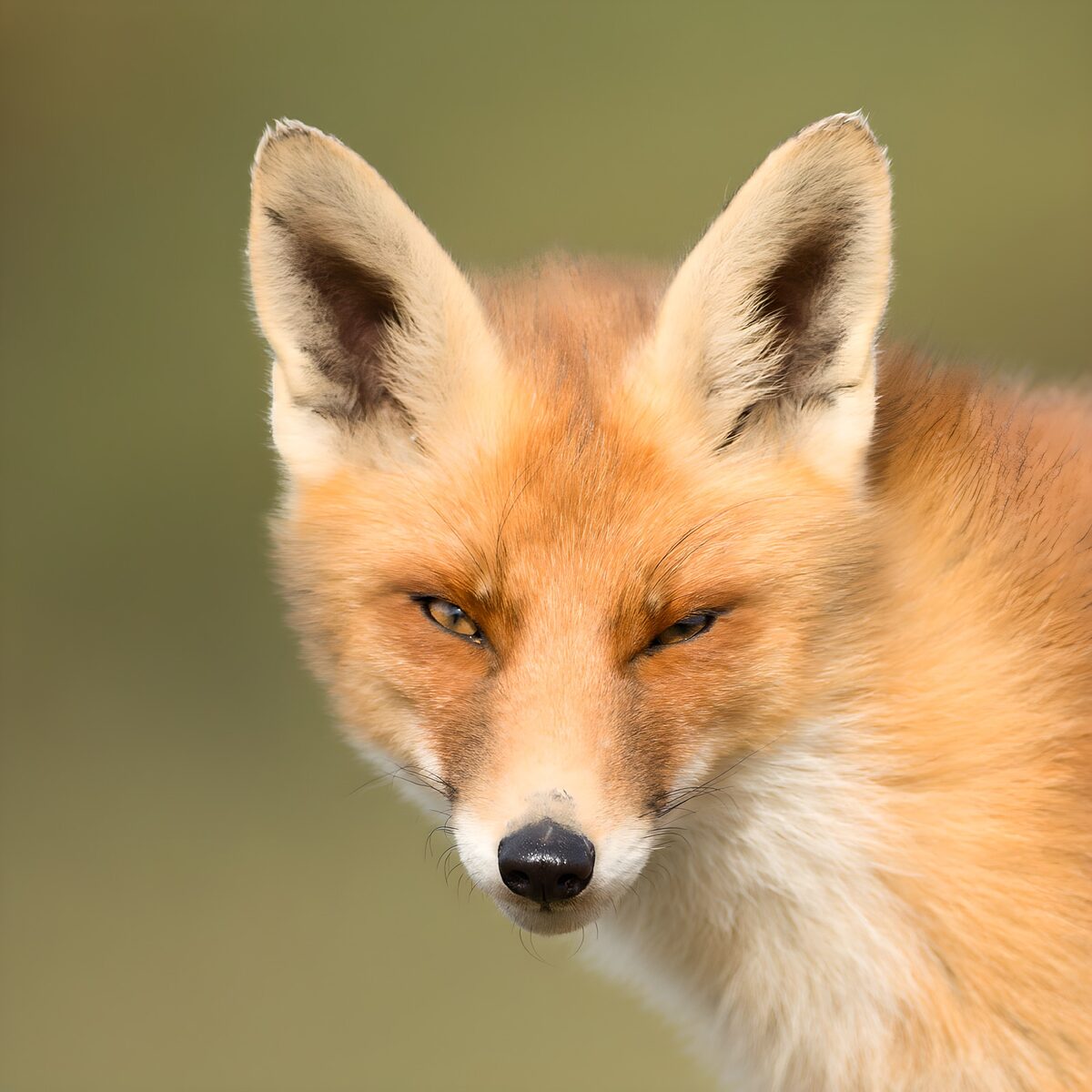 Ein Rotfuchs, in warmes Licht getaucht