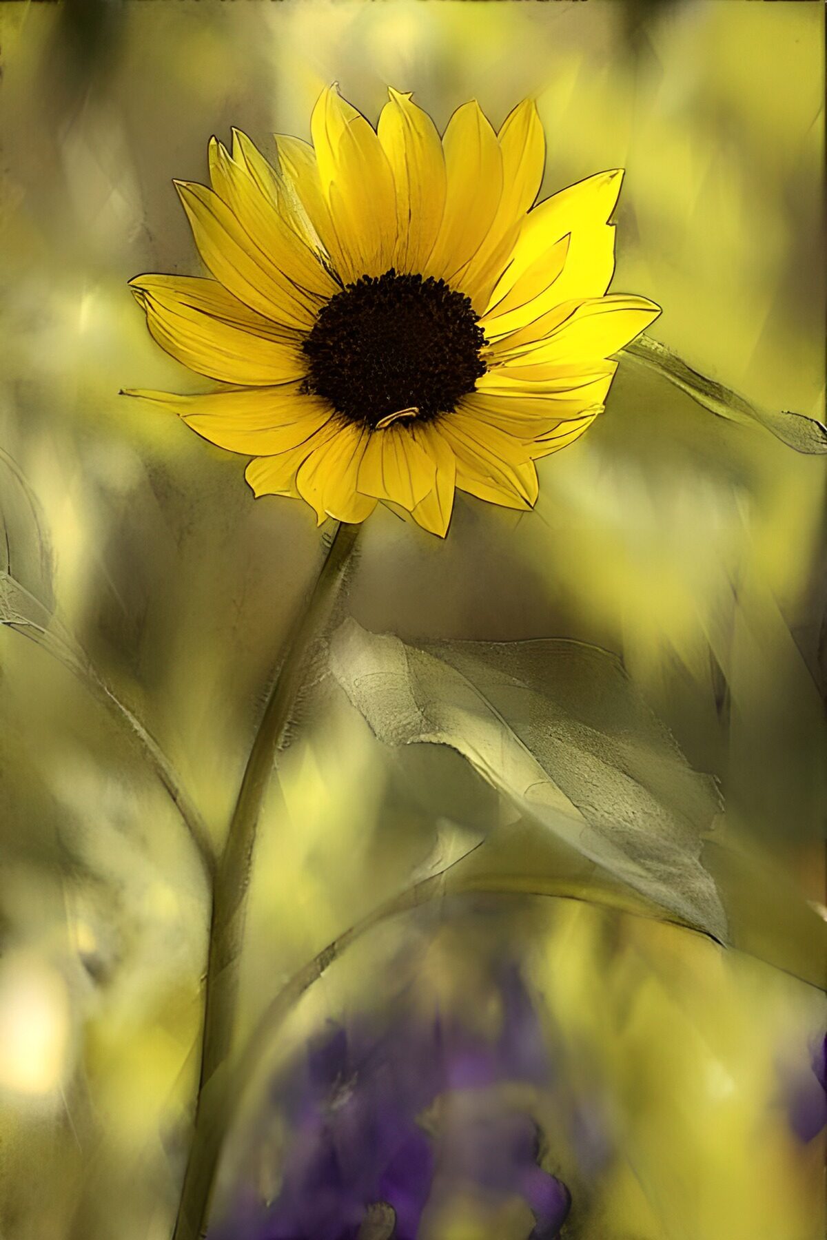 Sonnenblume im warmen Licht
