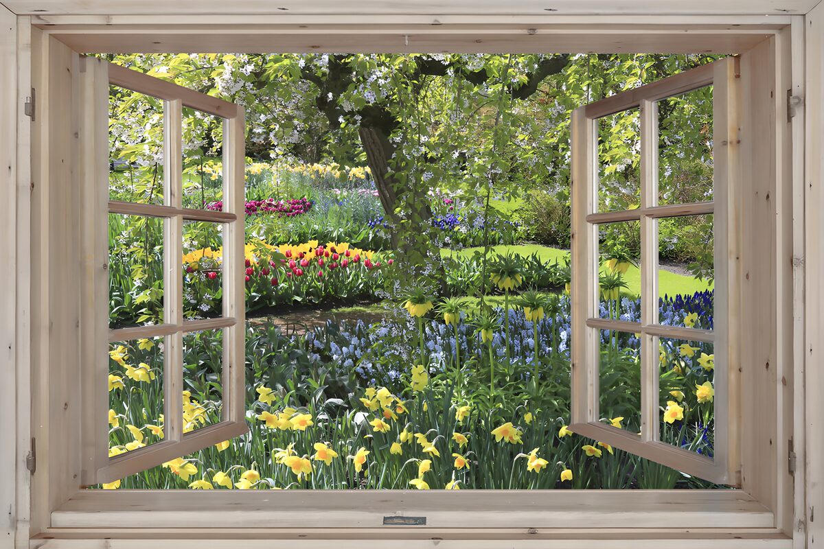 Ein Fenster voller Frühlingslicht
