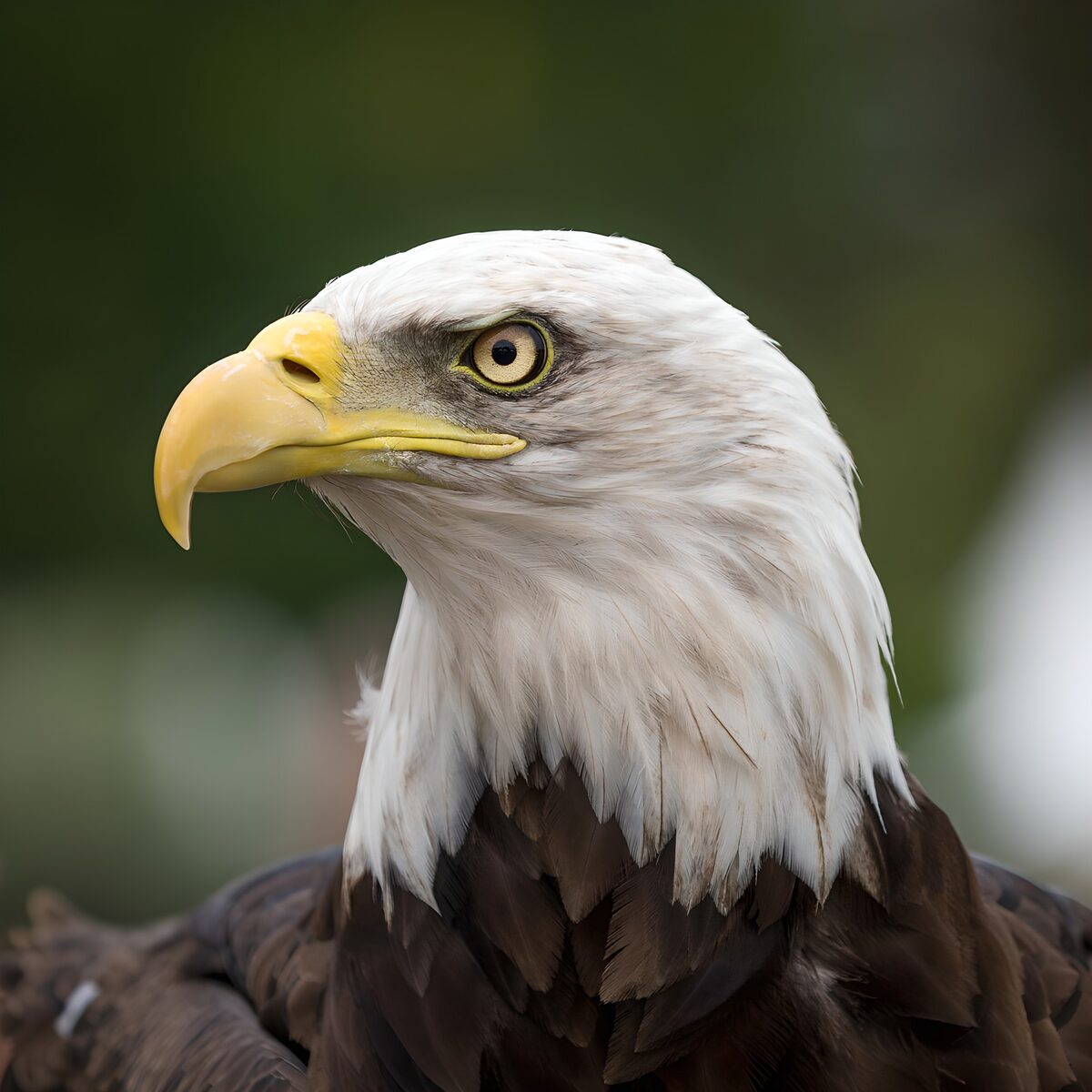 Weißkopfseeadler im wachsamen Profil