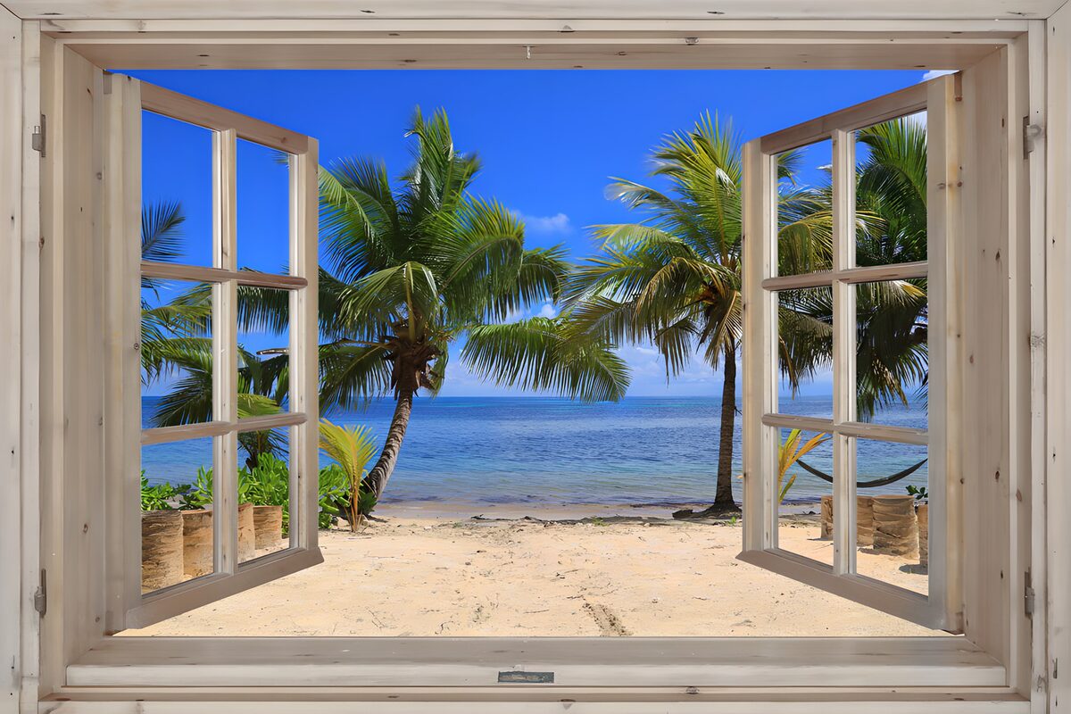 Ein Fenster voller Meer und Sommer