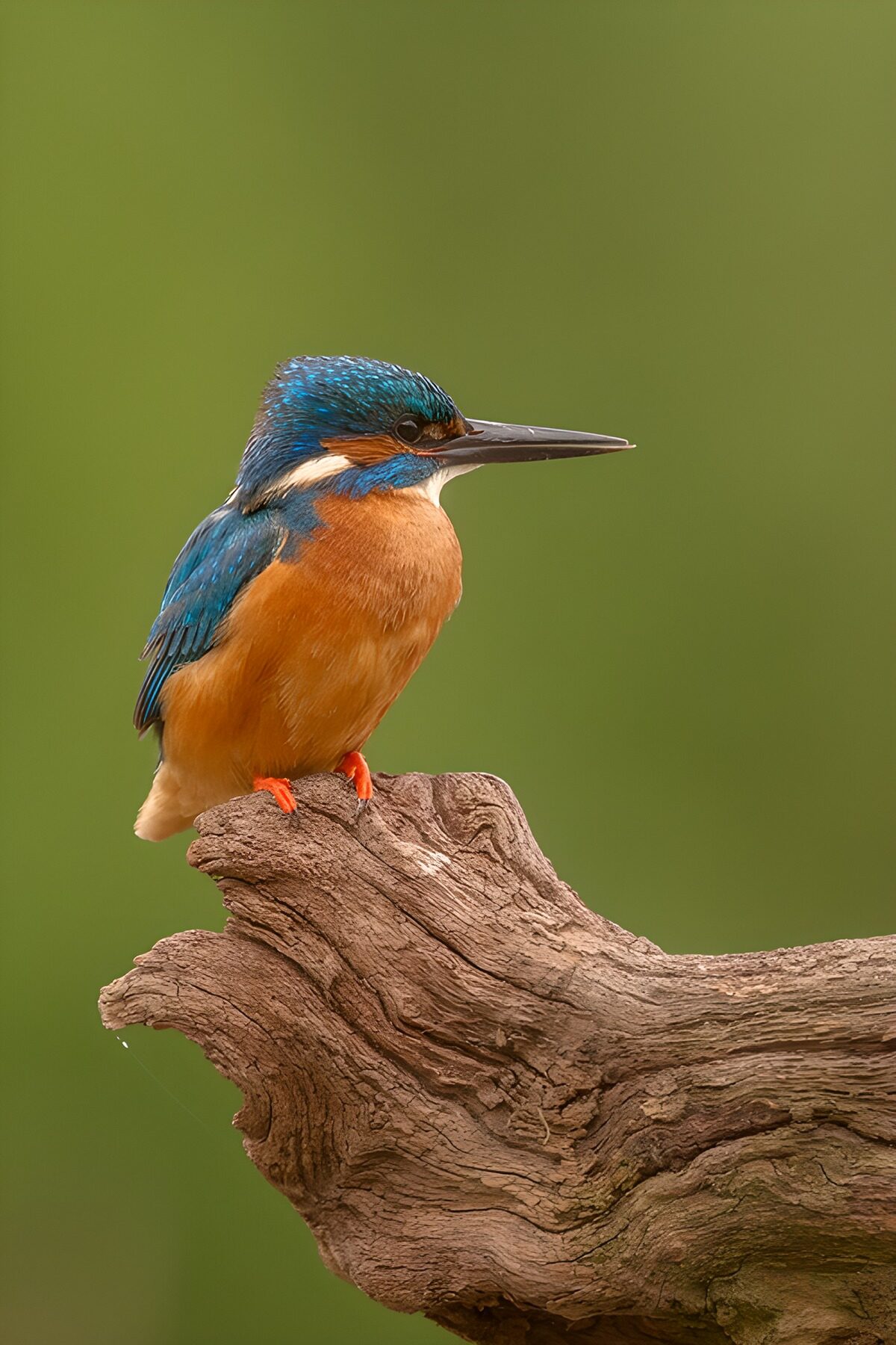 Eisvogel zwischen Holz und Stille