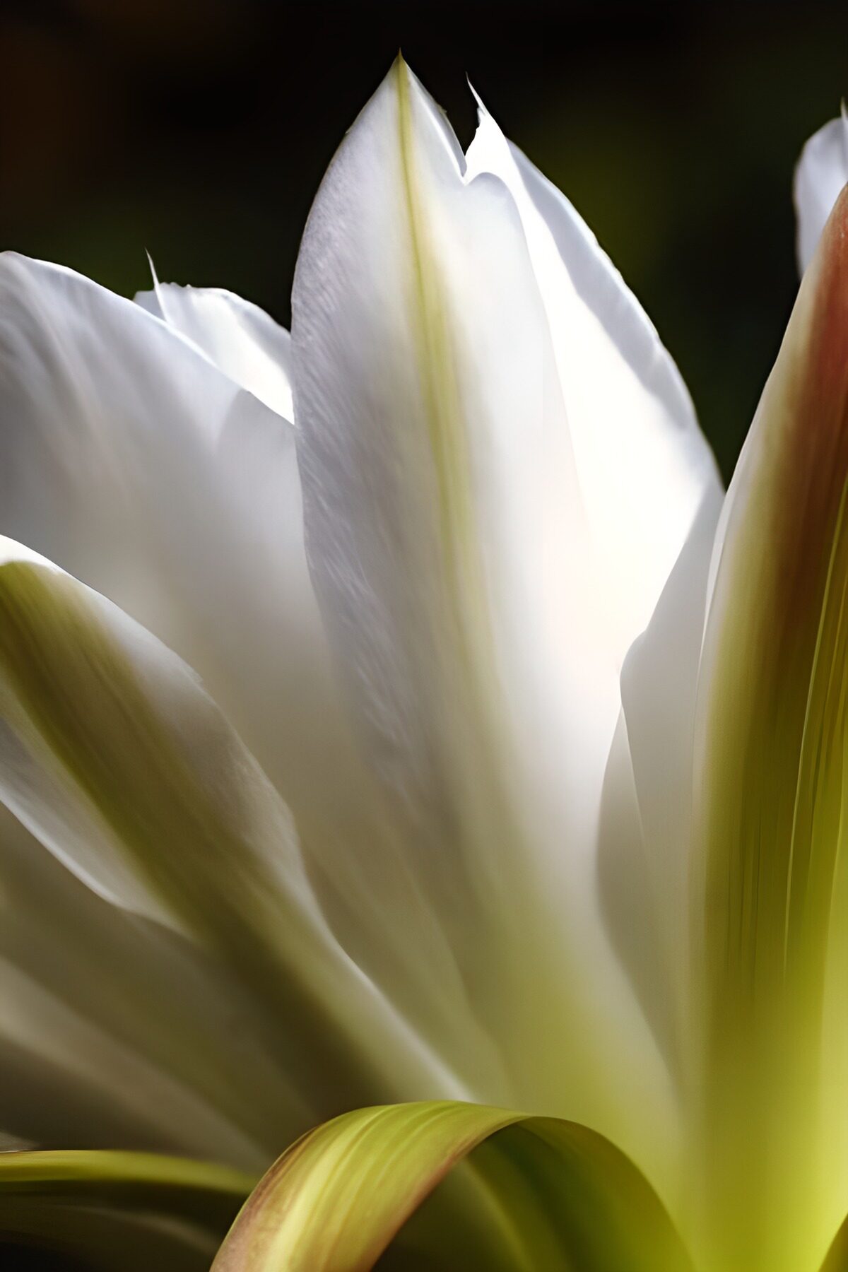 Weiße Blüte im sanften Licht