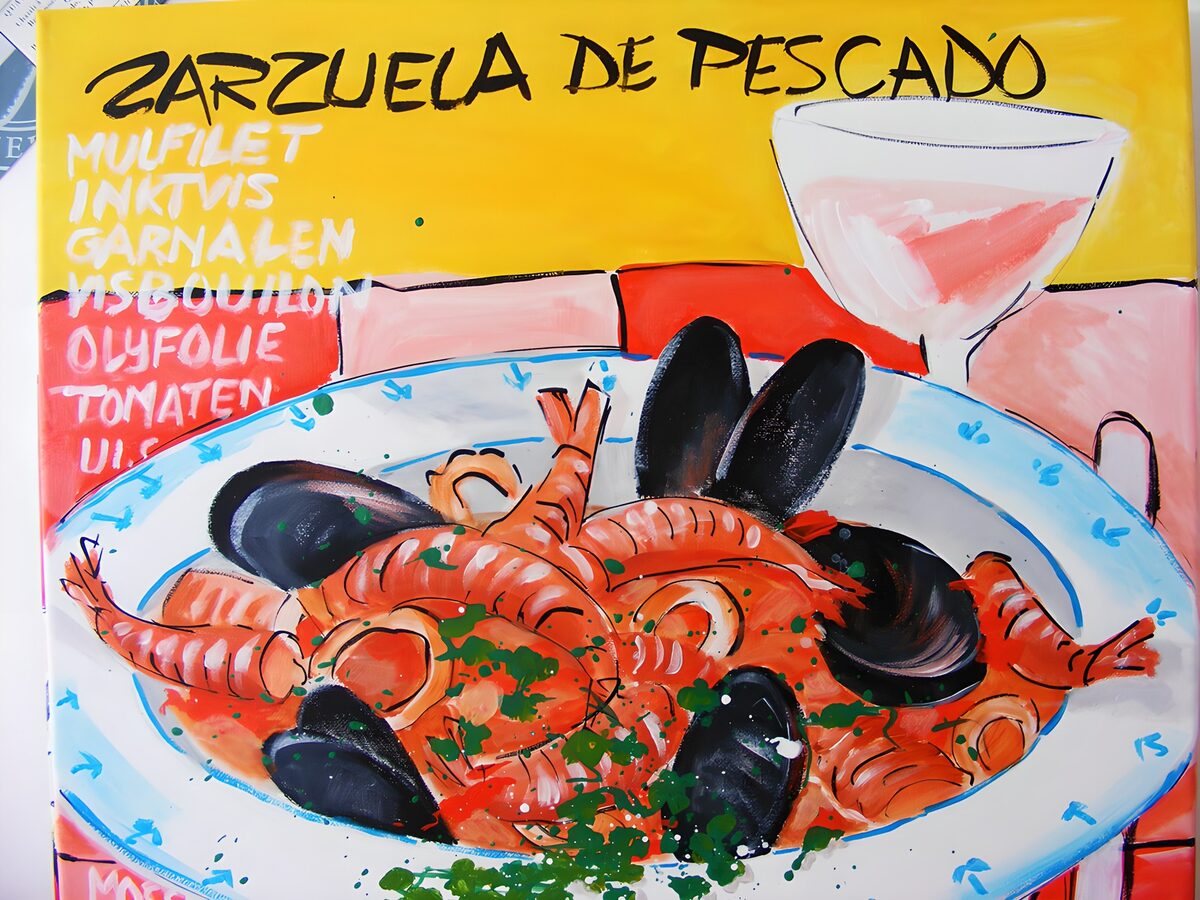Zarzuela mit Garnelen und Muscheln
